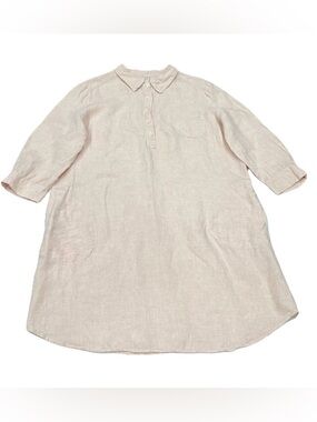 Studio 412 Classic Linen Shirtdress, size xl